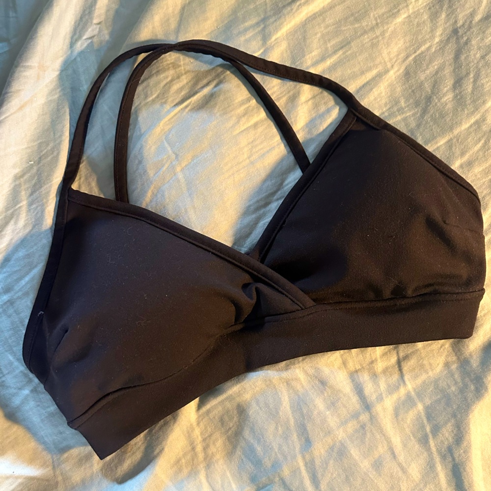 Fashion Brand Company Black Cross Back Yoga/Swim Bra